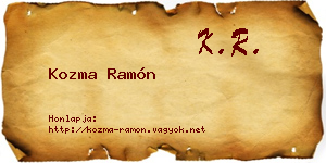 Kozma Ramón névjegykártya