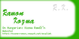 ramon kozma business card